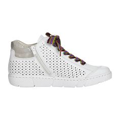 Rieker Jacks Perforated White Women's Shoes Rieker Jacks Perforated White Women's Shoes Explore the perfect blend of style and durability with these Rieker Jacks perforated shoes for women. Crafted with high-quality faux leather, these shoes feature a breathable textile interior and a sturdy TR sole. The lace-up closure provides a secure fit, while the flat heel offers comfort for all-day wear.   Color: White  Heel Height: 3cm  Heel Type: Flat  Shoe Width: Narrow to Normal (F)   Care Instructions: Remove dust and dirt with a soft shoe brush or a lint-free, slightly damp cloth. Chic Shoes Flat, Textile Interior, Shoe Brushes, Flat Shoe, Chic Shoes, Soft Shoes, White Shoes Women, White Heels, Shoes For Women