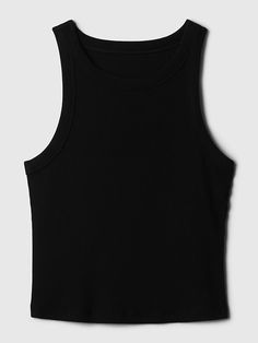 Modern Rib Cropped Halter Top | Gap Gap Seamless Summer Tops, Fitted Gap Crop Top For Summer, Trendy Fitted Gap Tank Top, Trendy Fitted Tank Top By Gap, Trendy Fitted Tank Top From Gap, Gap Seamless Tank Top For Summer, Cropped Halter Top, Top Halter, Halter Crop Top