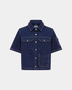 Cargo Short Sleeve Shirt Legacy - Dark Blue Denim | Ksubi ++