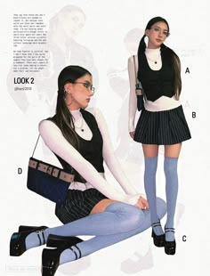 Poses For Skirt Outfits, Neo Y2k Fashion, Alpha Female Outfit, Rich Asian Outfit, Catalog Poses, Experimental Outfits, Y2k Pose, Poses Model, 2000s Japanese Fashion