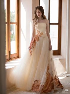 Asian Prom Dress, Long Elegant Dress, Dress White Long, White Long Dress, Fairytale Gown, Lena Hoschek, Korean Fashion Dress