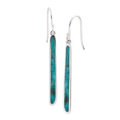 Silpada 'Turquoise Drop' Compressed Turquoise Drop Earrings in Sterling Silver | Turquoise Drop Earrings | Silpada Silpada Earrings, Turquoise Drop Earrings, Indian Jewelry Sets, Vertical Design, Silpada Jewelry, Sterling Silver Drop Earrings, Silver Drop Earrings, Turquoise Earrings, Silver Turquoise