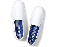 Keds Champion Slip On Leather Casual Leather Slip-ons For Streetwear, Sporty Leather Slip-ons With Vulcanized Sole, White Slip-on Sneakers For Everyday, Sporty Slip-on Sneakers With Perforated Toe Box For Everyday, Trendy Low-top Slip-on Sneakers For Everyday, Everyday Slip-ons For Spring, Low-top Sneakers With White Sole For Everyday Use, Everyday White Slip-on Sneakers With Rubber Sole, Everyday White Slip-on Sneakers