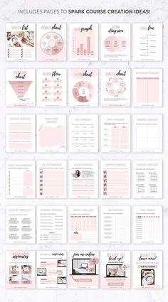 This Course Workbook & Ebook Template for Canva - Blush & Black is perfect for online course creators and for creating an eBook. Best Canva Templates, Ebook Design Layout, Workbook Layout, Donut Chart, Free Business Logo, Ebook Template Design, About Me Template, Line Diagram