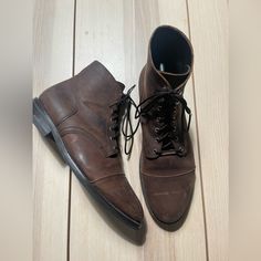 **Great Condition. Cosmetic Issues That Could Be Fixed. See Pics For Personal Judgment** No Intro Needed. Anyone Who Owns Or Has Owned A Pair Of Thursday Boots Know. This Brand Makes Boots The Right Way. This Pair Is Perfect For Any Collection. Thursday Boots Explorer, Thursday Boots Captain, Vintage Brown Boots With Waxed Finish, Rugged Brown Fade-resistant Work Boots, Rugged Brown Work Boots Abrasion-resistant, Thursday Boots, Boot Companies, Leather Boots, Black And Brown