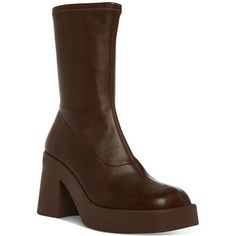 As one of the most iconic brands in the footwear industry, Steve Madden offers the trend you're looking for at an accessible price point. Manufacturer: Steve Madden Style Type: Mid-Calf Boots Collection: Steve Madden Sleeve Length: Material: Synthetic/Fabric/Man Made Fabric Type: Faux Leather Specialty: Block Heel Sku: BH5552818 Size: 11.  Color: Brown.  Gender: female.  Age Group: adult. Slouched Boots, Leather Block Heels, Madden Girl, Calf Boots, Wedge Boots, Mid Calf Boots, Thigh High Boots, Synthetic Fabric, The Trend