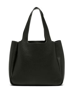 Shop Prada logo plaque tote bag with Express Delivery - FARFETCH Farfetch Black Bag, Black Double Handle Bucket Bag For Business, Black Tote Hobo Bag For Business, Black Hobo Tote Bag For Business, Classic Black Bucket Bag With Top Handle, Classic Black Bucket Bag With Top Carry Handle, Sleek Soft Leather Tote Bag, Sleek Rectangular Soft Leather Bag, Sleek Black Shoulder Bag With Leather Handles