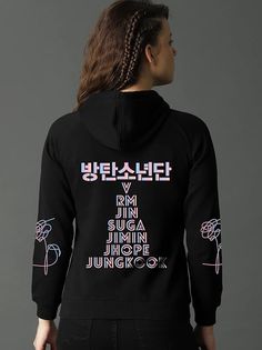 Love Yourself Hoodie Women Girl Bangtan Boys Kpop Sweatshirt Jungkook Suga Jin V Pullover Drawstring Hoodies Coat