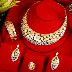 Gold Bridal Sets For Party, Elegant Gold Sets For Festive Season, Elegant Gold Sets For Festive Occasions, Gold Jewelry Sets For Wedding, Gold Hand Set Bridal Accessories For Marriage, Gold Hand-set Bridal Sets For Party, Gold Hand Set Bridal Sets For Formal Occasion, Elegant Hand Set Gold Bridal Accessories, Elegant Gold Hand Set Bridal Accessories