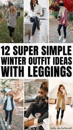 Outfit Ideas With Leggings, 10 Winter Outfits, Jeggings Outfit, Leggings Outfit Winter, Simple Winter Outfits, Leggings Outfit Casual, Cute Outfits With Leggings