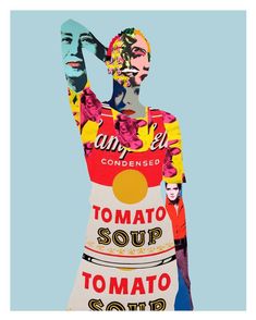 an image of a woman holding her hand up to her face with the words tomato soup on it