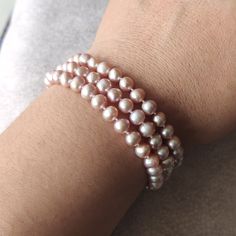 Welcome to my shop my dear friend. I hope you will like my jewelry, and most of my jewelry are made by myself. Please see the detail for this item: Pearl Jewelry: bracelet material: cultured freshwater pearl color: white pink & lavender Size: around 6-6.5 mm length: can choose if you want other length, can tell me please! want to match necklace, also can tell me please. About shipping: I will send out your order in 1-3 business days from China. 1, To United States, will use US E-packet shipp Elegant Pink Pearl Bracelet With 8mm Beads, Pink Pearl Jewelry With 8mm Beads, Elegant Pink Pearl Beaded Bracelets, Elegant Pink Round Beaded Bracelets, Pink 8mm Beads Jewelry For Wedding, Delicate Pink Pearl Bracelet With Round Beads, Elegant Pink Pearl Bracelet With Round Beads, Pink Pearl Bracelets For Mother's Day, Elegant 8mm Beads Jewelry For Mother's Day