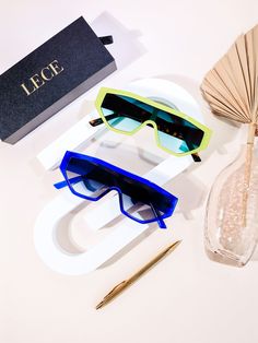 LIME NEON GLASSES WITH CHEETAH PRINT SIDES Neon Glasses, Cheetah Print, Lime Green, Sky Blue, Blue Sky, Neon, Green, Blue