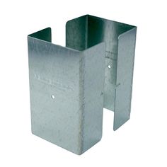 two metal square brackets on white background