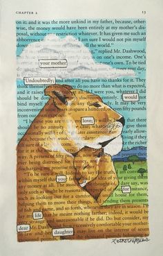 a drawing of two lions in front of a sky and clouds with words written on it