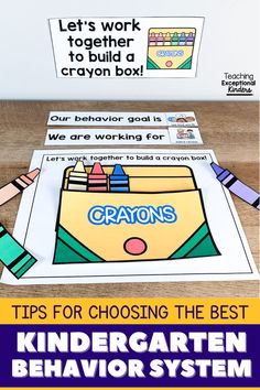 a classroom poster with the words, tips for choosing the best kindergarten behavior system to work on