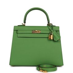 Hermes Kelly Sellier 25 Vert Yucca Epsom Gold Hardware – Madison Avenue Couture Kelly 25 Hermes, Hermes Kelly Sellier, Kelly Sellier, Hermes Birkin 25, Badass Style, Hermes Box, Birkin 25, Madison Avenue, Hermes Handbags