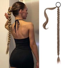 PRICES MAY VARY. Natural and Soft - Made of premium synthetic heat-resistant fiber hair, fashionable, liveliness, stylish and versatile, and making the braided ponytail extension looks and feels like your own. Instant Length and Volume - The 30 inch extra long braided hair extensions ponytail are super versatile for endless days of hair bliss. Express yourself by effortlessly styling them in a variety of ways for any occasion! Ready to Wear - This is a life changing hair hack for beginners! SEIK Braided Ponytail Extension, Long Braided Ponytail, Hair Extensions Ponytail, Extensions Ponytail, Dark Ash Blonde, Hair Hack, Dark Ash, Braid In Hair Extensions, Ponytail Extension