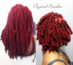 Loc Curls Styles, Colorful Dreads, Curls Styles, Loc Curls, Dreadlock Ideas, Girl Locs, Locs Color