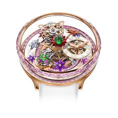 Fleurs De Jardin Pink Sapphires Jacob And Co, Mens Watches Expensive, Diamond Videos, High End Watches, Rose Gold Case, Orange Sapphire, Icy Blue, Best Diamond, Jewelry Rings Engagement