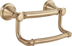 an antique brass toilet paper holder