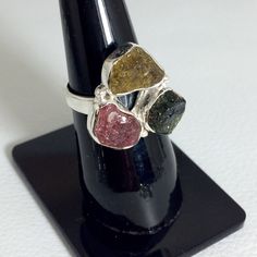 Handmade Artisan 925 Solid Sterling Silver RING with Watermelon Tourmaline RING - DETAILS: A - size 6.75 , 20x20 mm B - size 6 , 22x18 mm ( All sizes - us ) MATERIAL: Solid Sterling Silver MAIN STONE: Watermelon Tourmaline OTHER STONES: Multi Colour Tourmaline STAMP / MARK: 925 CONDITION: New #3010 Only one piece available and ready to ship We bring to you the best quality exclusive handcrafted jewelry. All of these pieces are one of a kind handmade by our artisan team. Each photograph is of the Tourmaline Natural Stones Ring Jewelry, Tourmaline Natural Stones Ring, Tourmaline Ring With Natural Stones, Rough Gemstone Jewelry, Watermelon Tourmaline Ring, Rainbow Moonstone Ring, Gemstone Jewellery, Tourmaline Ring, Watermelon Tourmaline