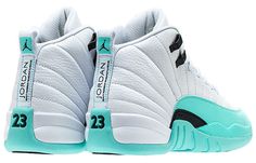 Nike Air Jordan 12 Retro GG Light Aqua 510815-100 Nike Shoes Women Fashion, Pretty Sneakers, Jordan Shoes Girls, Jordan Shoes Retro, Air Jordan 12, Air Jordan 12 Retro, Nike Air Shoes, Jordan 12, Cute Nike Shoes