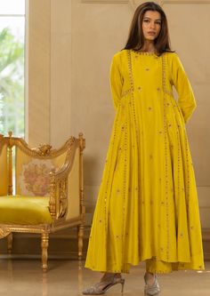 Featuring the lime yellow kurta set paired with heavily embroidered pants with our signature motifs and antique gold detailing. Yellow Kurta, Traditional Attires, Lime Yellow, Embroidered Pants, Western Wedding, Formal Suits, Kurta Set, Bride Bridal, Black Bow