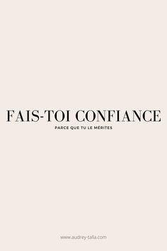 the words fals to confiance are shown in black on a white background