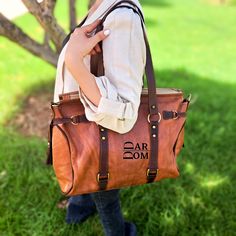 Leather Bag Handmade Bag Brown Bag ## Product Characteristics ## -Dimension :(12.59H /17.71W/5.51D inch )  [32/45/14 cm] -Color : Brown -Material: 100 % genuine leather -100% Handmade This bag is handcrafted from high quality goat leather. The leather we use is treated with natural materials that make the leather has no unpleasant smell. This bag is the best choice for you , because it is very comfortable and durable. ##Note ## We still need your phone number for the shipping company can you please send it! Brown Large Capacity Laptop Bag For On-the-go, Travel Handheld Bag With Removable Pouch, On-the-go Satchel With Leather Handles, Large Capacity Satchel Shoulder Bag For On-the-go, Large Capacity Satchel Briefcase For Daily Use, Brown Shoulder Travel Bag For Daily Use, Chic Daily Use Satchel Travel Bag, Chic Brown Travel Bag For Daily Use, Brown Satchel Travel Bag For Shopping