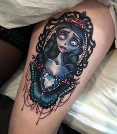 an image of a woman's tattoo on her leg