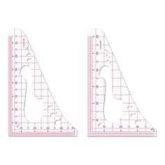 a pair of rulers with the letter n on them