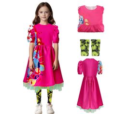 2023 Cosplay, Outfits For Kids, Costume For Girls, Baby Costumes Girl, Movie 2023, Printed Dresses, Puff Sleeve Dress, Game Dresses, Doll Costume