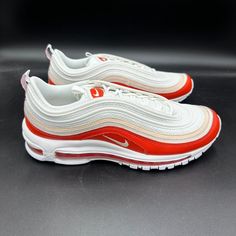 Nike Air Max 97 White Picante Red Guava Ice Sneakers Fn6869-633 Men's Size 8.5 Brand New With Box All Our Items Are 100% Authentic Or Money Back Guaranteed! 30 Day Return In Same Condition As Received Shipping: We Typically Ship Within 2 Days Of Purchase Packaged: Either Double Boxed Or Wrapped For Protection Please Contact Us With Any Questions Red Guava, Nike Air Max 97 White, Nike Air Max 97, Mens Shoes Sneakers, Air Max, Nike Men, Nike Air Max, Nike Shoes, Nike Air