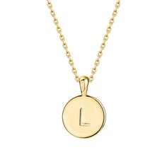 PRICES MAY VARY. Wearing an initial is a classic way to make a statement! Show off your first name, your new last name, ís name, or even alma mater! Our Alphabet Initial Pendant Necklace is 3/8" in Diameter and 18" with a 2" extender adjustable length with Lobster Clasp. Our 14K Yellow Gold Plating will ensure a very long lasting brilliant finish that is nickel free, lead free and hypoallergenic. ✦ 60-DAY GUARANTEE ✦ Your happiness is our number one priority. To ensure your complete satisfaction Affordable Necklaces, Necklace For Women Gold, Letter Pendant Necklace, Initial Necklace Gold, Initial Pendant Necklace, Disc Pendant, Gold Initial, Letter Pendants, Girls Necklaces