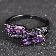 Character Jewelry, Black Gold Ring, Black Gold Jewelry, Purple Rings, Magical Jewelry, Gold Jewelry Necklace, Gold Jewellery Design Necklaces, Fancy Jewelry, Jewelry Outfit