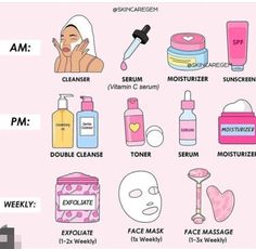 skincare routine Basic Skin Care, Face Charts, Face Skin Care Routine, Skin Advice, Skin Care Routine Order, Clear Skin Tips, Perfect Skin Care Routine