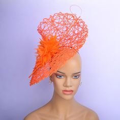 Hello!Welcome to our shop of  365daysCreations product information: Season:All Season Gender:Female Occasion:Party,Wedding,Melbourne cup,Kentucky Derby Material:straw,feathers,ostrich spine With 1.2cm satin headband at the back Color:orange Orange Fascinators, Cup Hat, Derby Hats Fascinators, Hat Fascinator, Church Hat, Satin Headband, Tea Party Hats, Melbourne Cup, Wedding Fascinators