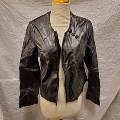 Nwt Crescendo Apparel Women's Black Leather Jacket, Size 12 Nwt Crescendo Apparel Women’s Black Leather Jacket, Size 12 All Measurements Approximate: Shoulder To Sleeve Opening Length: 23” Armpit To Sleeve Opening: 16.5” Nape To Hem: 20” Armpit To Armpit: 18” Payment We Accept All Forms Of Payment From Paypal Which Includes American Express, Echeck, Bank Transfer, Mastercard And Visa. Please Make Payment Promptly After Winning Our Auction Or Fixed Price Listing. Thank You. Shipping Our Commitmen Black Outerwear With Zipper Closure For Office, Black Office Outerwear With Zipper Closure, Womens Black Leather Jacket, Black Leather Jacket, American Express, Bank Transfer, Size 12, Black Leather, Auction