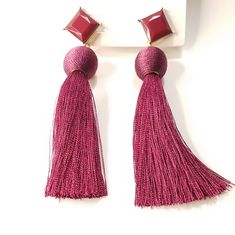 Lightweight And Elegant. Rich Burgundy Tassel Earrings. Nickel Free. Content: Acrylic Bead And Polyester Thread Bundle And Save. Rich Burgundy, Free Content, Earrings Color, Acrylic Beads, Tassel Earrings, Tassels, Jewelry Earrings, Thread, Women Jewelry