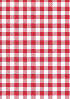 a red and white checkered table cloth