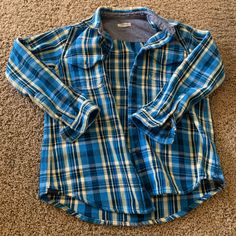 Great Quality And Only Worn A Few Times. Just Not For Me Womens Flannel, Flannel Women, Blue Yellow, Color Blue, Sweaters For Women, Yellow, Women Shopping, Blue, Color