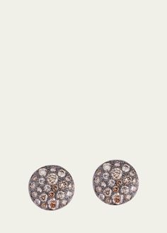 Pomellato 18K Rose Gold Sabbia Stud Earrings with Brown Diamonds Brown Diamonds, Rose Gold Brown, Earrings Studs, Brown Diamond, Pierced Ears, Diamond Earrings Studs, 18k Rose Gold, Pave Diamonds, Ear Piercings