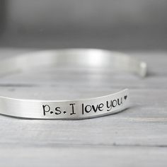 Hey, I found this really awesome Etsy listing at https://www.etsy.com/listing/217082662/sterling-silver-cuff-bracelet-silver Letter Stamping, Handstamped Jewelry, Valentine Phrases, Stamp Jewelry, Jewelry Stamping, Bracelets Making, Floating Diamond Necklace, Engraved Cuff, Metal Stamped Jewelry