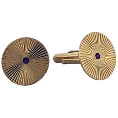 Gold Cufflinks, Cufflinks Men, Cuff Links, Cufflinks, Ruby, Yellow Gold, Cuff, Yellow, For Sale