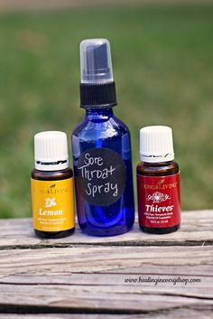 Sore Throat Spray Sore Throat Spray, Young Living Lemon Essential Oil, Itch Remedies, Young Living Lemon, Young Living Thieves, Throat Spray, Thieves Essential Oil