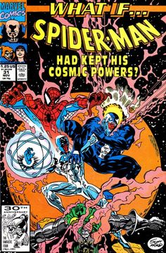 the cover to spider - man and his cosmic powers