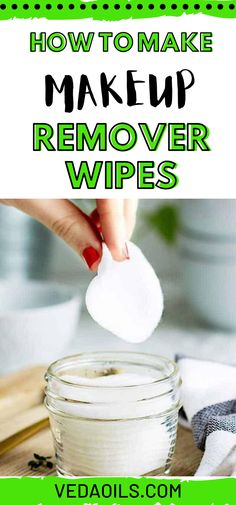 Homemade Makeup Remover Wipes: Removing makeup is essential in every woman's night routine. You can keep your skin looking younger and better #DIYMakeupRemoverWipes #MakeupRemoverWipes #DIYMakeupRemover #VedaOils Recipes For Healthy Skin, Diy Makeup Remover Wipes, Makeup Remover Recipe, Homemade Makeup Remover, Diy Makeup Remover, Looking Younger, Homemade Makeup, Rose Hydrosol, Removing Makeup