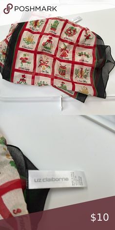 A beautiful scarf of the Twelve Days of Christmas Beautiful Scarf, Christmas Scarf, Twelve Days Of Christmas, Beautiful Christmas, Liz Claiborne, Wardrobe, Best Deals, 10 Things