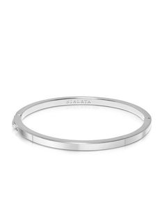 Bangle in Stainless Steel Product code: MBANG_062 Designer's Notes Sleek and silver, our Simplicity Bangle will add an instant polished touch to your look. Elegantly crafted from stainless steel, this is a timeless piece that can be worn solo or alongside your favorite timepiece. Disc Bracelet, Protection Amulet, Steel Product, Elastic Bracelet, Ancient Cultures, Silver Man, Bracelet Stack, Bracelet Sizes, Blue And Silver